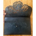 Botanical Genuine Leather Clutch Bag By Fine Leather Goods