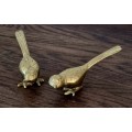 Pair of solid Brass Bird Figurines