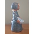 JIE Gantofta Pottery Sweden Glazed Maiden Figurine