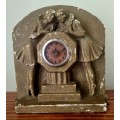 Orginal 1930`s Artdeco Chalkware Mantle Clock