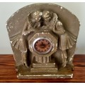 Orginal 1930`s Artdeco Chalkware Mantle Clock