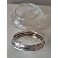 Hallmark Sterling Silver Crystal Cut Glass Powder Jar