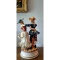LARGE ITALIAN CAPODIMONTE Romantic Couple Lovers Porcelain Figurine