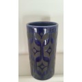 Vintage 1970s Hornsea Colbot Blue Pottery Container/Vase