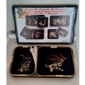 Vintage New Set of 3 piece Lacquerware Tray Set (Cherry Blossom)