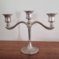 Vintage Silver Plated 3 arm candlestick