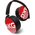 AKG Y50 Headphones by HARMAN RED On-Ear with In-Line One-Button Universal Remote/Microphone