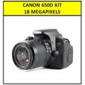 CANON 650D Digital SLR CAMERA with Canon 18-55mm IS Lens (18 Megapixels) DSLR Camera Kit