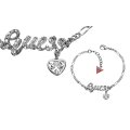 Guess UBB81113 Ladies Silver Charm Bracelet  - Brand new in Box