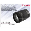 Canon EFS 18-135MM F/3.5-5.6 IMAGE STABILIZER LENS for Canon DSLR Cameras
