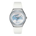 Lacoste Valencia Three-Hand Silver and Blue Women's watch 2000839 - Brand New