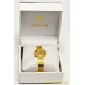Westar Gold Plated Quartz bangle women's watch - in Box - Demo stock