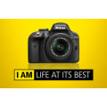 Nikon D3300 24.2 MP CMOS Digital SLR with AF-S DX NIKKOR 18-55mm f/3.5-5.6G DX Zoom Lens (Black)