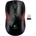Logitech M525 Wireless Optical mouse with Built-in scroll wheel Black/red
