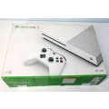 BOXED - Microsoft Xbox One S 1TB Console (WHITE) Model 1681 + 1 Controller