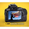 NIKON D5500 DSLR CAMERA BODY plus Nikon AF-P Zoom Nikkor 18-55mm DX Lens Kit