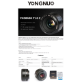 BRAND NEW PRIME LENS - Yongnuo YN 50mm f/1.8 50mm Lens for Canon EF - Fits Canon DSLR Cameras yn50mm