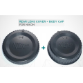 Rear Lens Cap & Body Cap Set for NIKON - D40, D40x, D60, D70, D70s, D80, D90, D3200, D3000, D3100