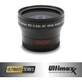 ULTIMAXX 0.43x Professional Wide Angle Lens with Macro (52mm)