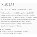 Canon IXUS 185 Digital Camera - (20 MP, 8x Optical Zoom) 2.3inch CCD sensor