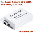 LP-E8 replacement Battery for Canon EOS 700D 550D 600D 650D X4 X5 T2i T4i T5i Cameras