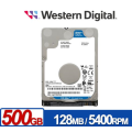 Western Digital WD5000LPZX WD Blue 500GB 5400 RPM SATA 6Gb/s 128MB Cache 2.5 Inch Hard Drive