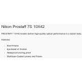 Nikon Prostaff 7S 10X42 Binocular [ with Pouch ]