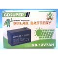 12 Volts 7 Amps SOLAR Battery - GD SUPER 12V 7A for Alarms, Gate, UPS