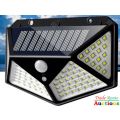 100 LED Solar Powered Wall Lamp with Motion Sensor with Built in Li-ion Battery