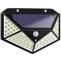 100 LED Solar Powered Wall Lamp with Motion Sensor with Built in Li-ion Battery