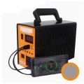 Solar Generator 150W Power Station Portable System LifePO4 Battery 220V Plug + 2X 18V 28W SolarPanel