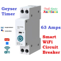 Wireless WiFi Smart WiFi Geyser timer switch - Smart Life/Tuya app 63A WiFi Smart Circuit Breaker