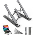 Laptop Foldable Notebook Stand, Portable Computer Mount Stand with 6 Levels of Height Adjustment