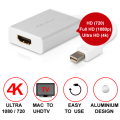 Macally MDHDMI Aluminium Mini DisplayPort to HDMI Adapter with Support of Ultra HD (4K)