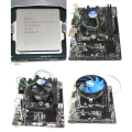 3 X Computer Motherboards Assorted + 3 x Processors (Core i5 + Pentium + Celeron)  [salvage stock]