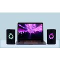 Multimedia Digital Speakers - Bass Sound Colourful and Luminous Sound for Laptops & Desktops