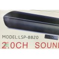 Lexuco 2.0 channel Soundbar Speaker 82x12cm LSP-8820