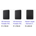 4TB External HDD - Western Digital WD Elements 4TB Portable External Hard Drive - Brand New