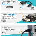 DisplayPort to DVI-D Active Cable Adapter Converter  DisplayPort (M) to DVI-D (F)