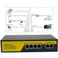 6-Port PoE Ethernet Network Switch - Network Power Over Ethernet Injector  for IP Cameras NVRs Etc