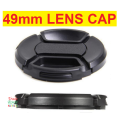 49mm LENS CAP Snap-On Center Pinch Camera Lens Front Cap For Canon Nikon Sony Alpha DSLR Lenses