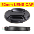 52mm LENS CAP Snap-On Center Pinch Camera Lens Front Cap For Canon Nikon Sony Alpha DSLR Lenses