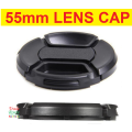55mm LENS CAP Snap-On Center Pinch Camera Lens Front Cap For Canon Nikon Sony Alpha DSLR Lenses