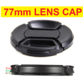 77mm LENS CAP Snap-On Center Pinch Camera Lens Front Cap For Canon Nikon Sony Alpha DSLR Lenses