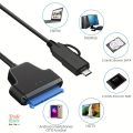 2-In-1 SATA To USB 3.0 - SATA To Type C Cable - Connect 2.5 inch HDD & SSDs to Computers & Laptops