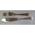 KINGS WARE PATTERN 6 FISH KNIVES AND FORKS WALKER AND HALL