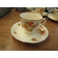 6 ALFRED MEAKIN MARIGOLD CUPS AND SAUCERS