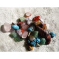2 BEAUTIFUL  STONE EGGS AND LOTS OF  SMALL STONES ALL POLISHED IDEAL FOR JEWELLERY