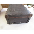 LOVELY OLD SMALL BROWN SUITCASE VULCALITE