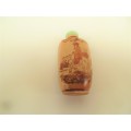 CHINESE PORCELAIN INK HANDPAINTED SNUFF BOTTLE